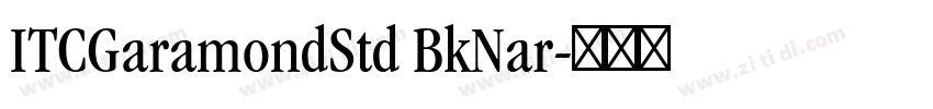 ITCGaramondStd BkNar字体转换
